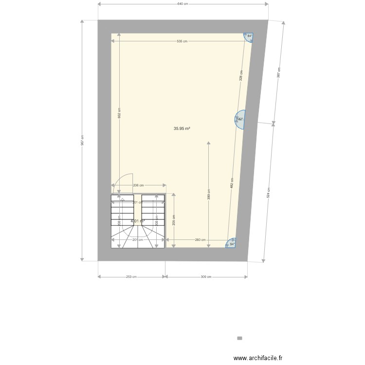 GUILLON VERNE  2ème ETAGE EXISTANT. Plan de 0 pièce et 0 m2