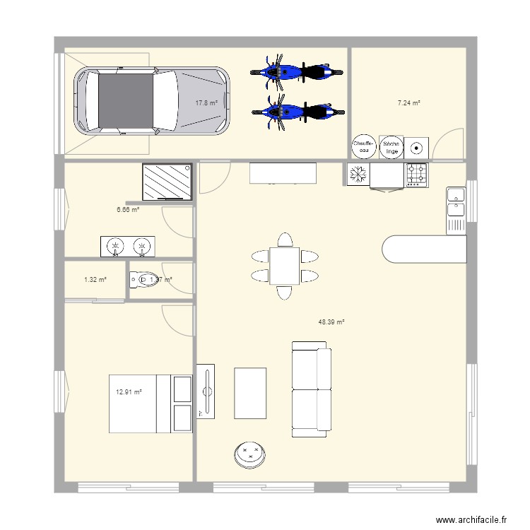 maison principale. Plan de 0 pièce et 0 m2