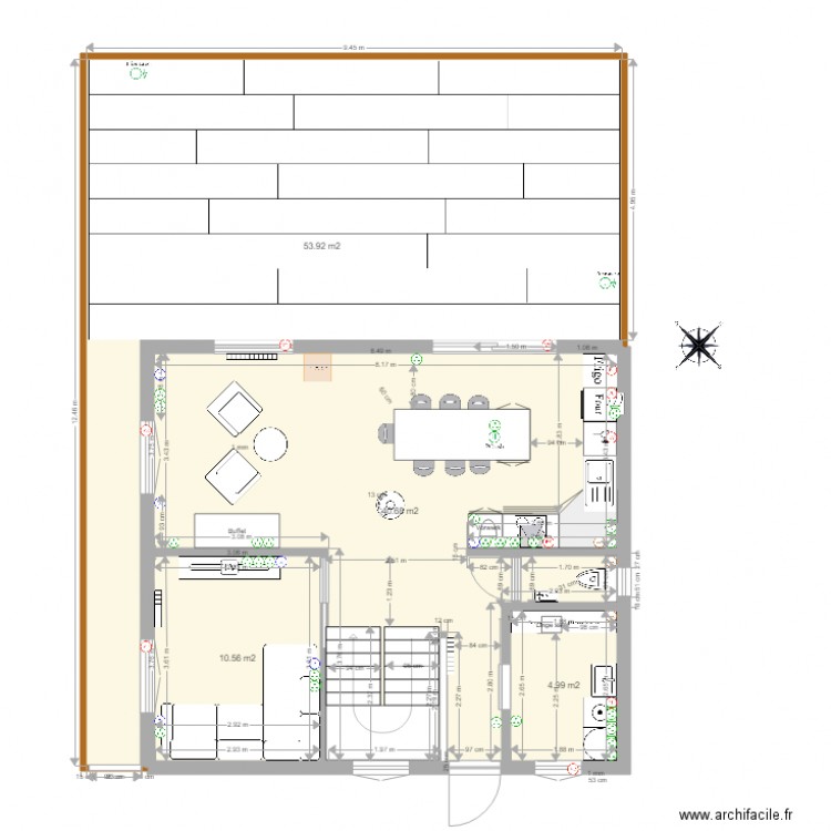 Les plaines - Elec PC - V5.13 - 25.08.2022. Plan de 16 pièces et 278 m2