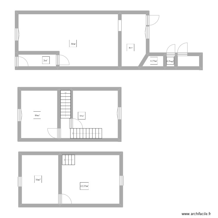 GRESS. Plan de 6 pièces et 67 m2