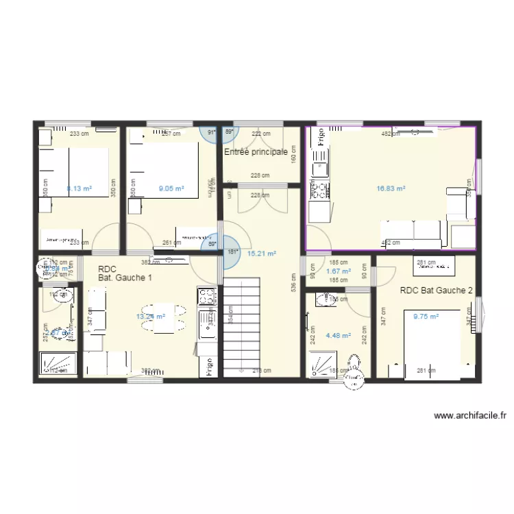 Rez de Chauss&eacute;e Bat G ok. Plan de 