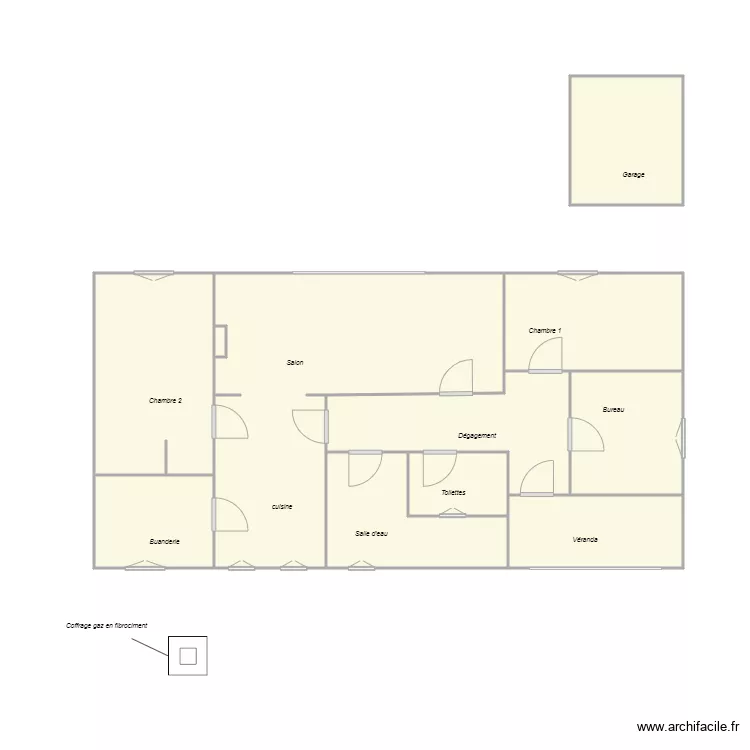 Croquis MONNET_amiante. Plan de 