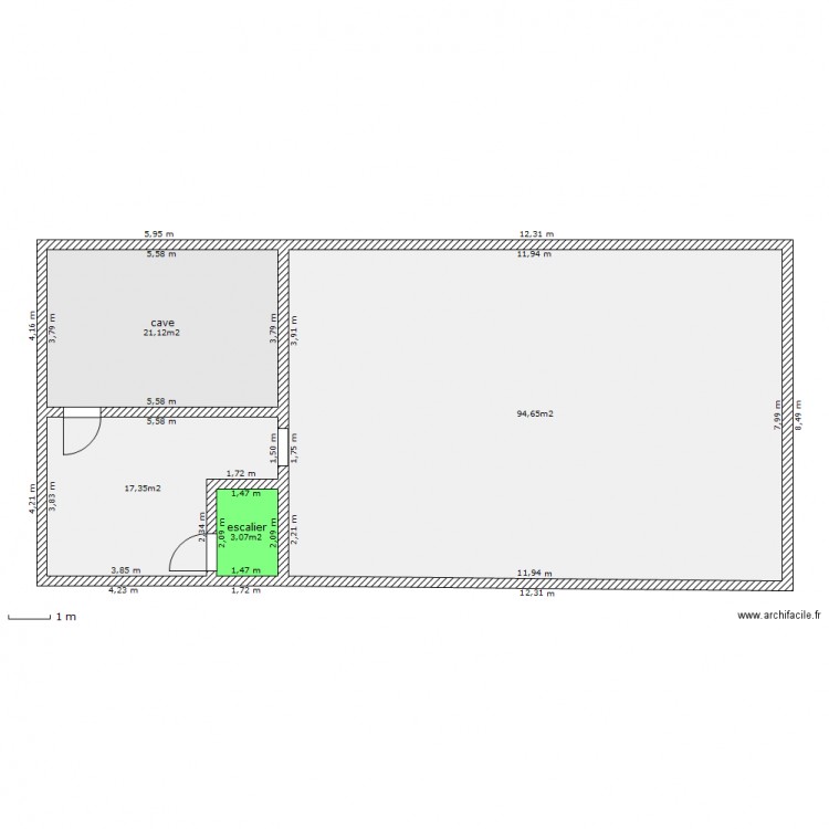sous sol maison grange. Plan de 0 pièce et 0 m2