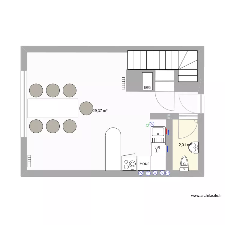 cuisine APPOLLINE. Plan de 2 Pièces et 32 m² cuisine APPOLLINE. Plan de 2 Pièces et 32 m²