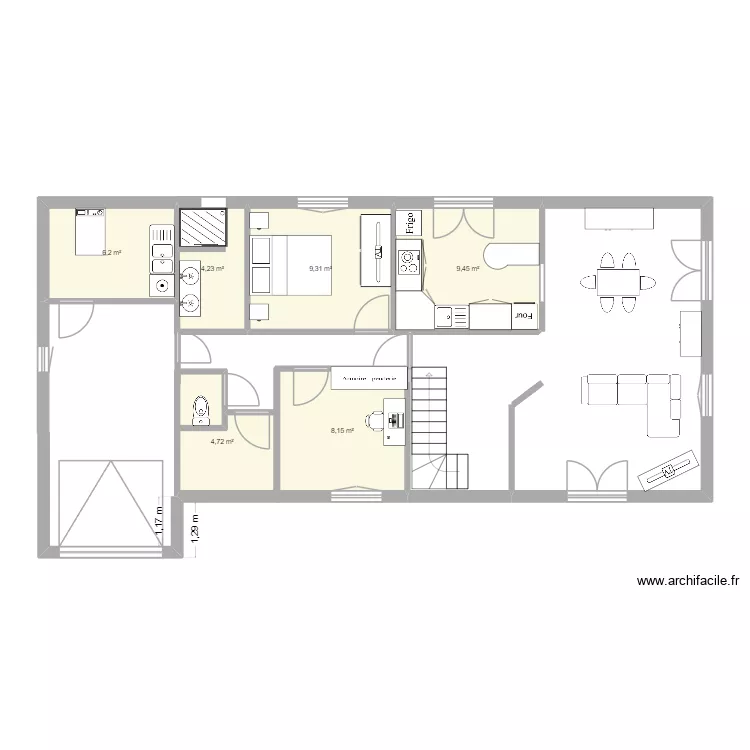 OREE BOIS. Plan de 6  et 42 m²