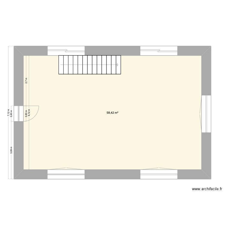 plan gare rdc 1. Plan de 2 pièces et 117 m2