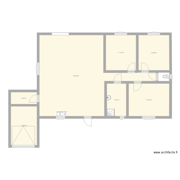 maison. Plan de 0 pièce et 0 m2