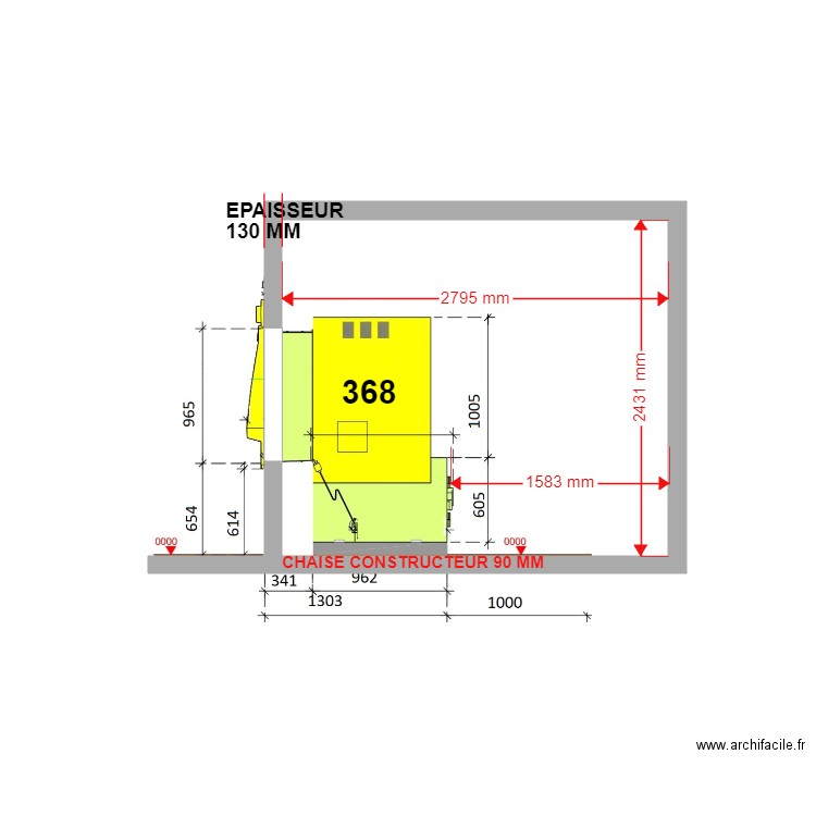 COUPE EXISTANT GAREOULT 368. Plan de 0 pièce et 0 m2