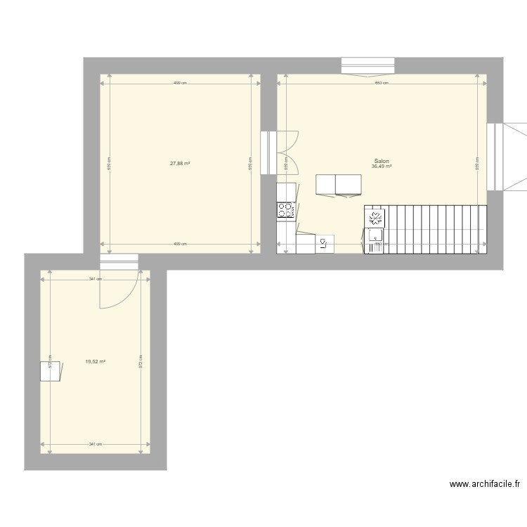 Maison Castelneau RDC. Plan de 0 pièce et 0 m2