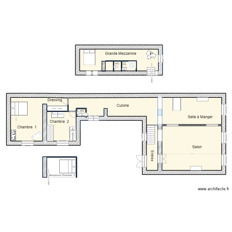 APPARTEMENT 33 PLACE BELLECOUR . Plan de 5 pièces et 152 m2