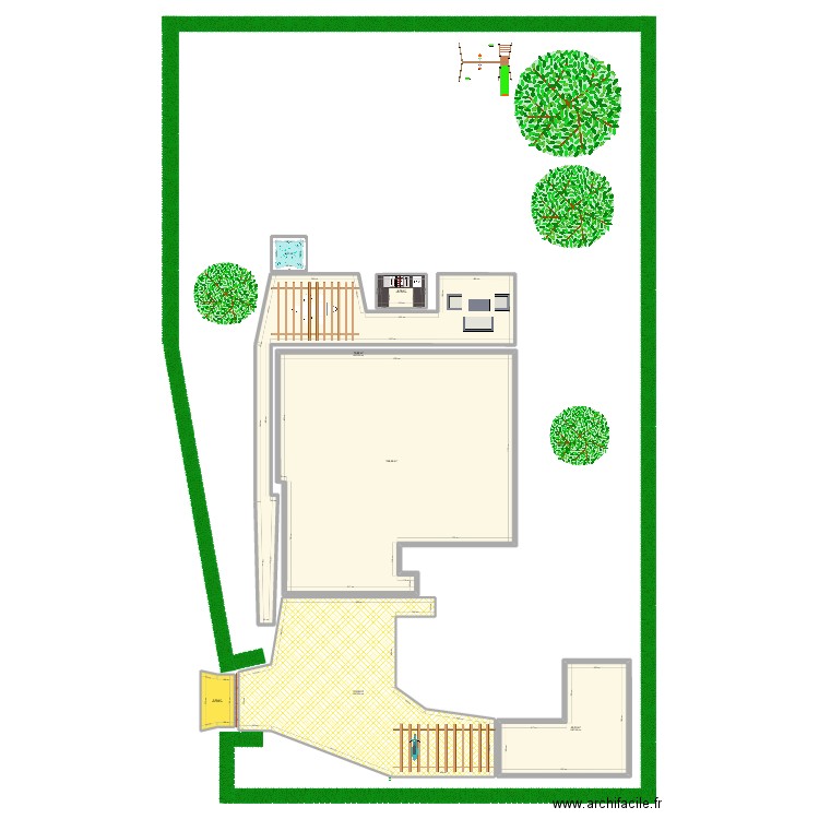 terrasse 2. Plan de 7 pièces et 448 m2