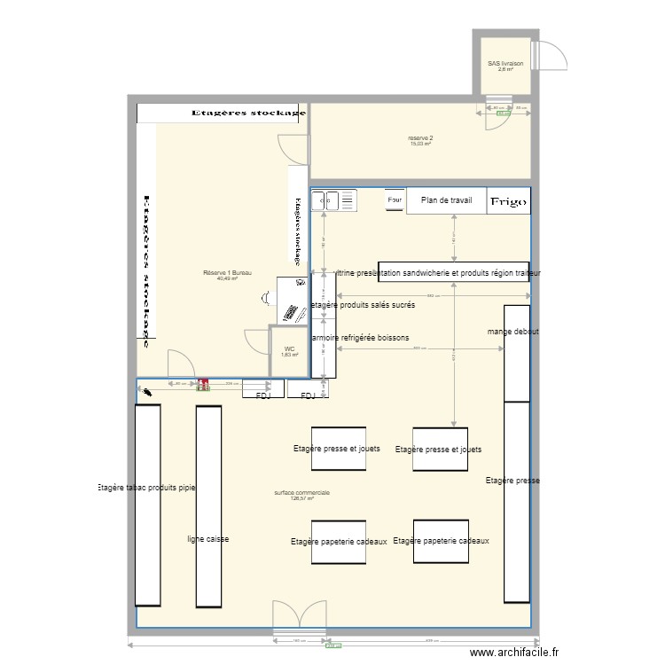 plan local commercial 2. Plan de 0 pièce et 0 m2