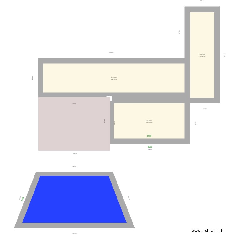 projet piscine 1. Plan de 0 pièce et 0 m2