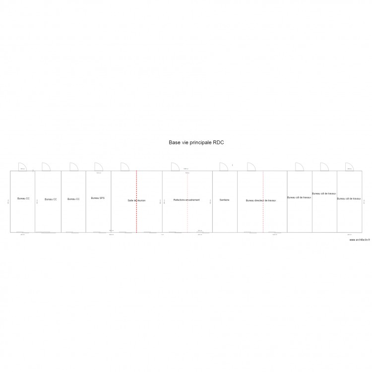 Ensemble base vie principale RDC. Plan de 0 pièce et 0 m2