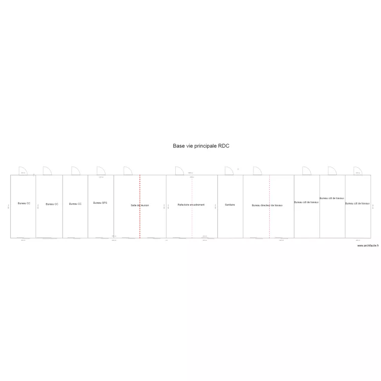 Ensemble base vie principale RDC. Plan de 
