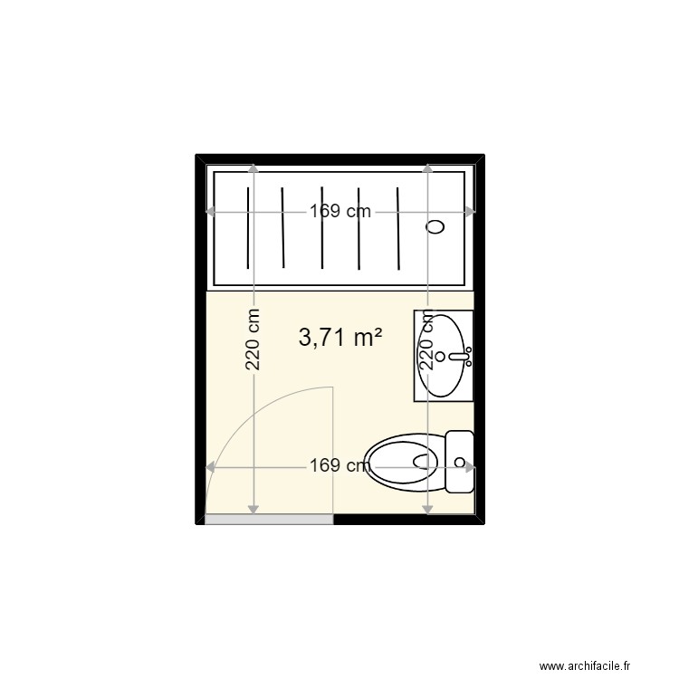 COSSART JEANNINE . Plan de 1 pièce et 4 m2