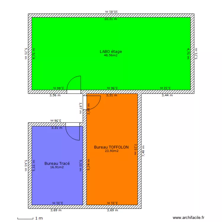 Mes bureaux &eacute;tage GME sans objet. Plan de 