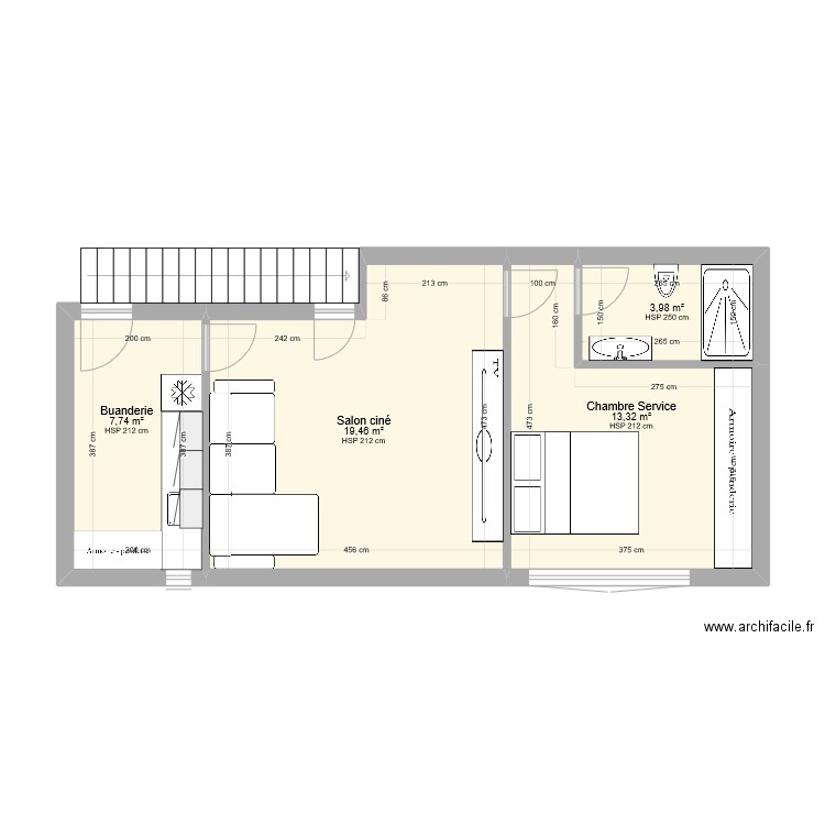 Studio R-1. Plan de 0 pièce et 0 m2