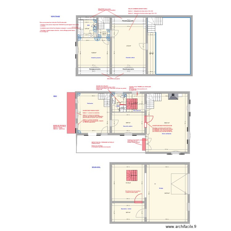 Chanoisy3. Plan de 20 pièces et 242 m2