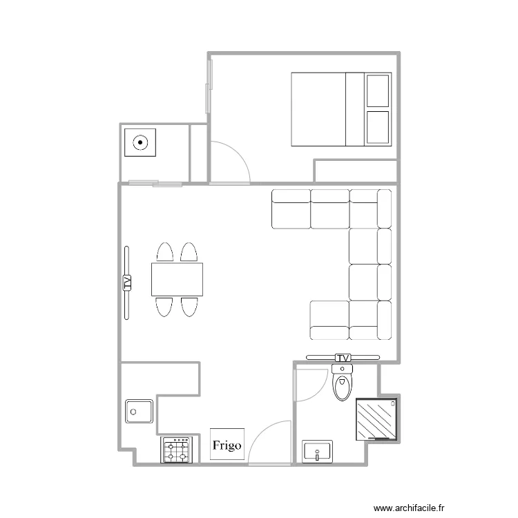 studio moun. Plan de studio moun. Plan de