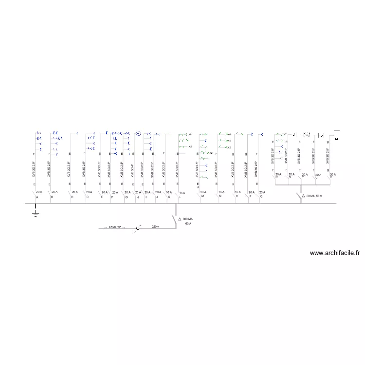 Sch&eacute;mas unifilaire . Plan de 