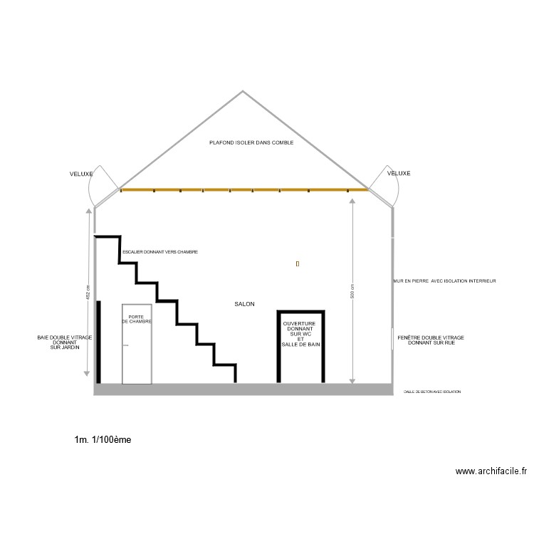 VUE DE COUPE 2. Plan de 0 pièce et 0 m2