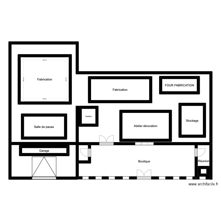 Ateliers Arquié. Plan de 11 pièces et 110 m2