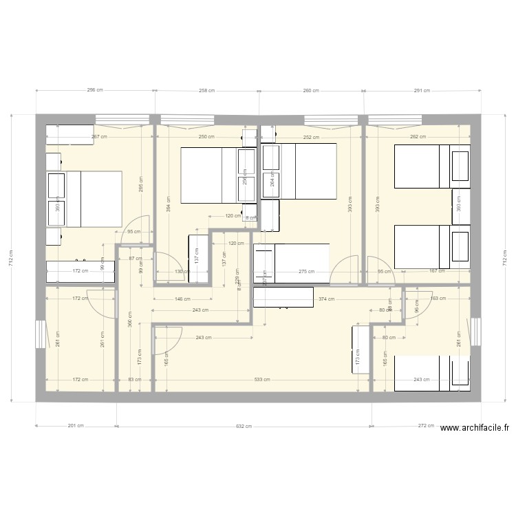 Gouy Etage meublé. Plan de 0 pièce et 0 m2