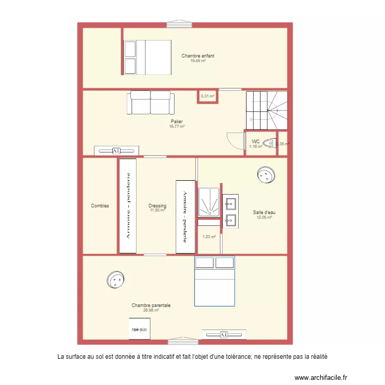 SIBERIL etage. Plan de 
