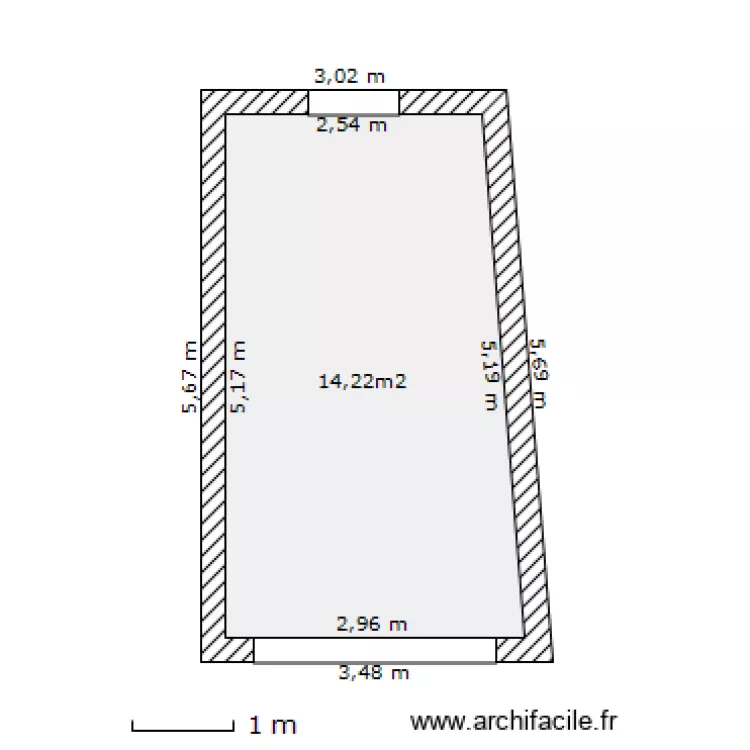 Abri de jardin. Plan de 