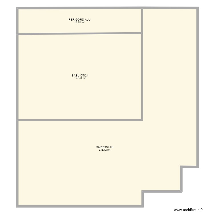 CAPPONI . Plan de 3 pièces et 563 m2