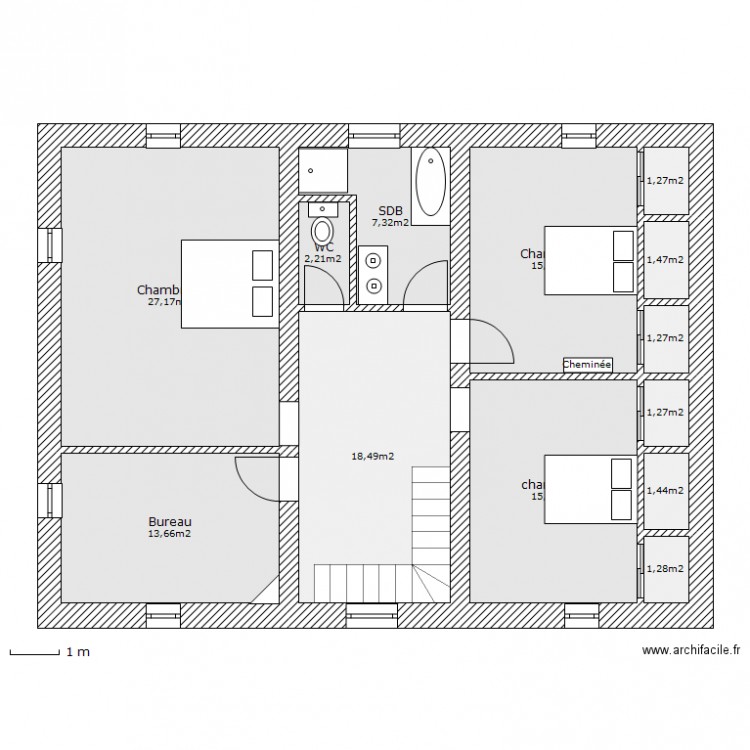 Le BIGOURDAN 1er etage. Plan de 0 pièce et 0 m2