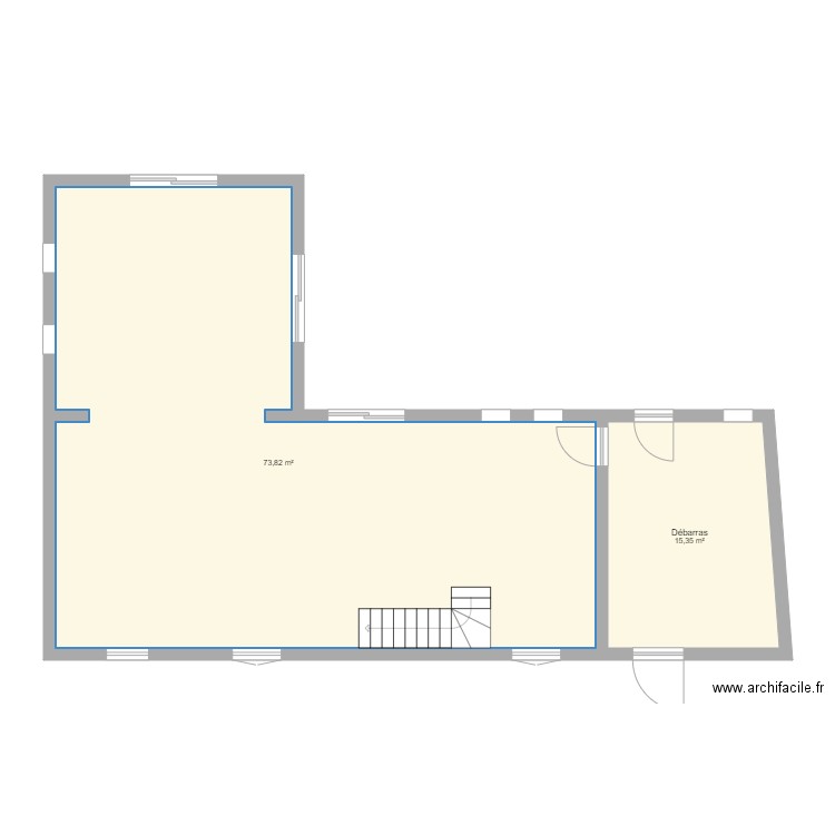 garage rdc. Plan de 0 pièce et 0 m2