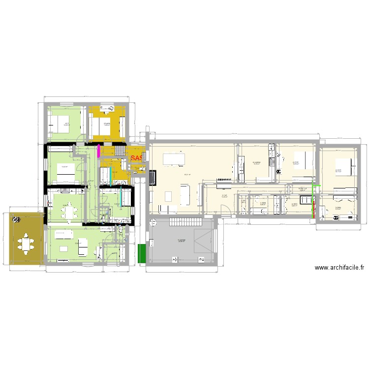 modif après la réunion 161121. Plan de 25 pièces et 310 m2