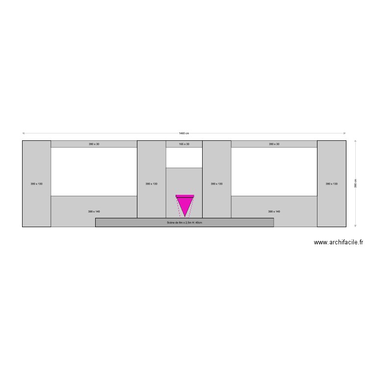 MUR UER Hilton 1. Plan de 0 pièce et 0 m2