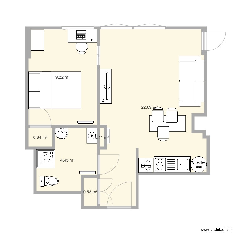 Pegurier apres travaux 1. Plan de 0 pièce et 0 m2