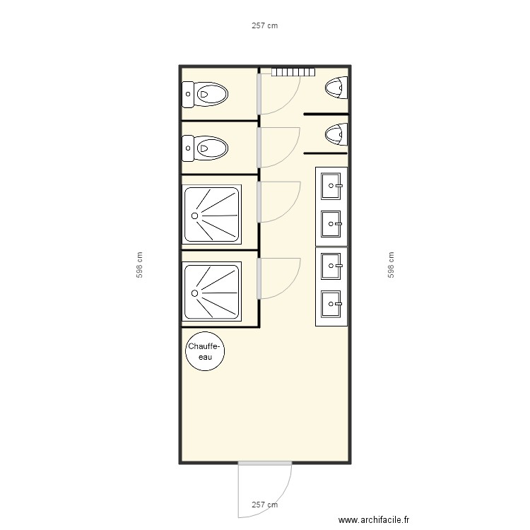 SANITAIRE 40 PERS . Plan de 0 pièce et 0 m2