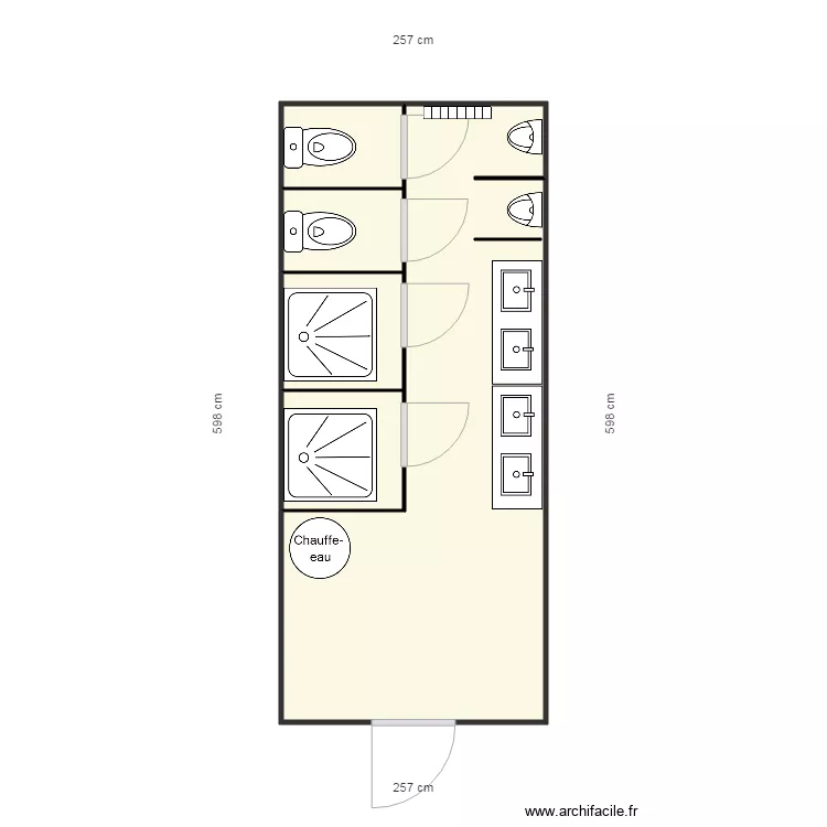 SANITAIRE 40 PERS . Plan de 