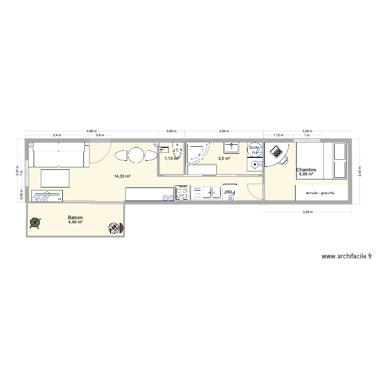 container. Plan de 0 pièce et 0 m2