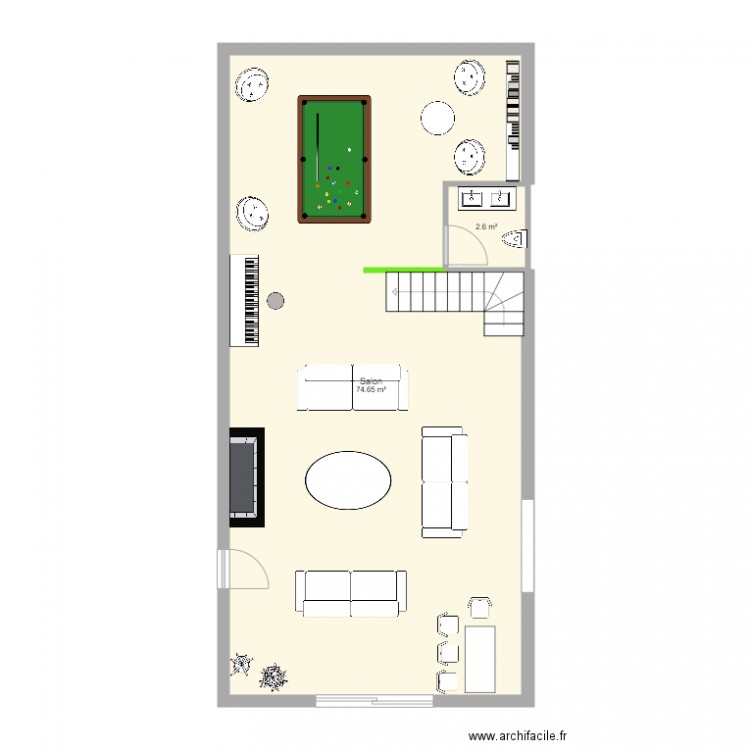 Salon. Plan de 0 pièce et 0 m2