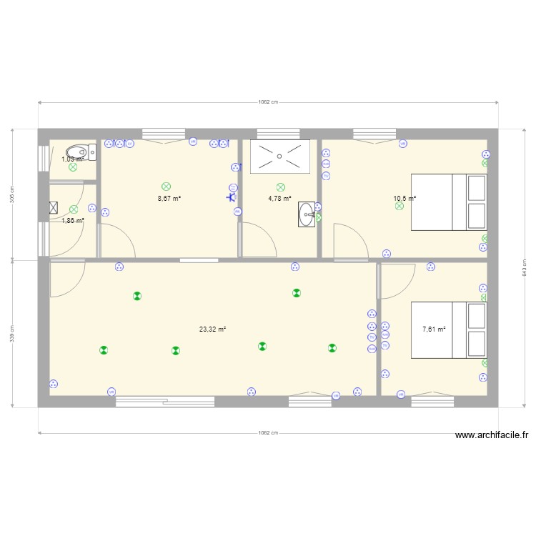 nio. Plan de 0 pièce et 0 m2