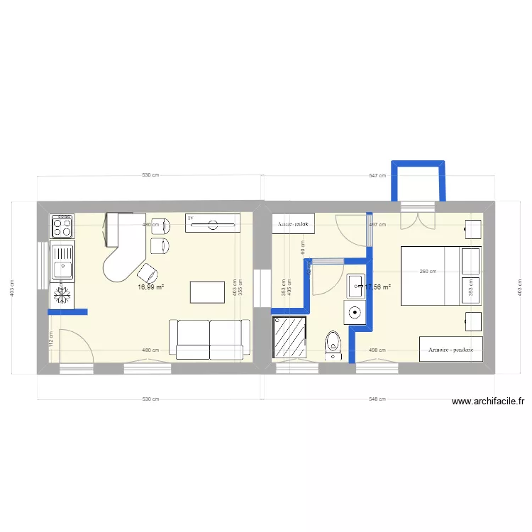 appart 4 - 36m². Plan de appart 4 - 36m². Plan de