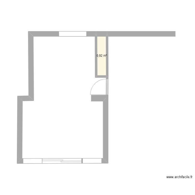 Bureau Maison Raphaël. Plan de 1 pièce et 1 m2
