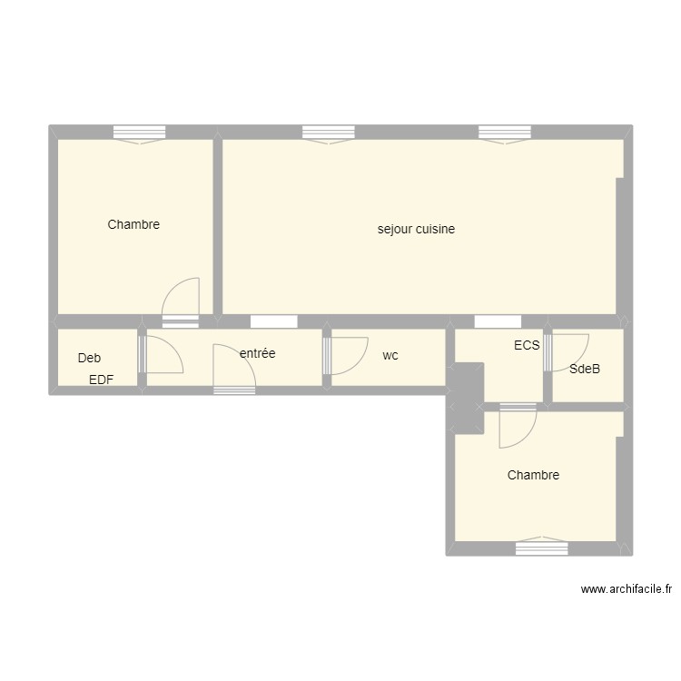 BEAUFORT. Plan de 10 pièces et 54 m2