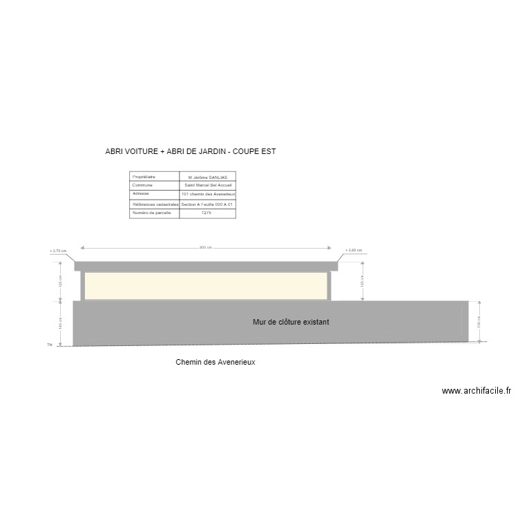 PC CONFORME COUPE NORD. Plan de 0 pièce et 0 m2