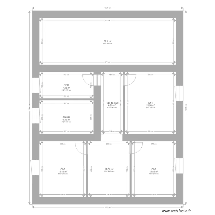 plan Gerpines projet chauffage. Plan de 