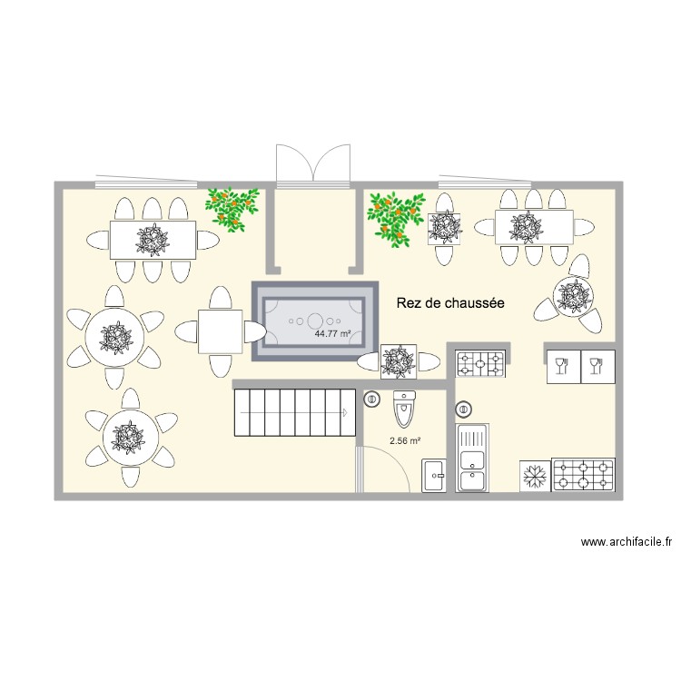 restaurant Léon. Plan de 0 pièce et 0 m2