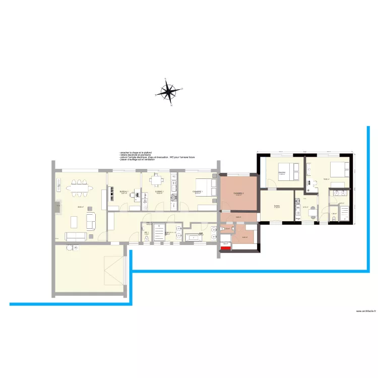 VEDRIN 75 m2 bis. Plan de 