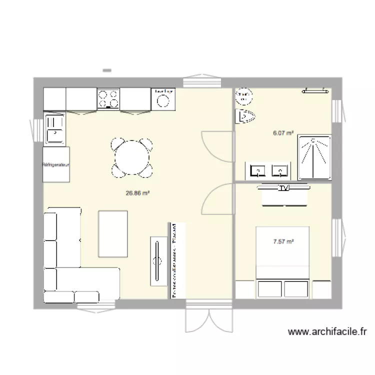 plan du studio bravone3. Plan de 