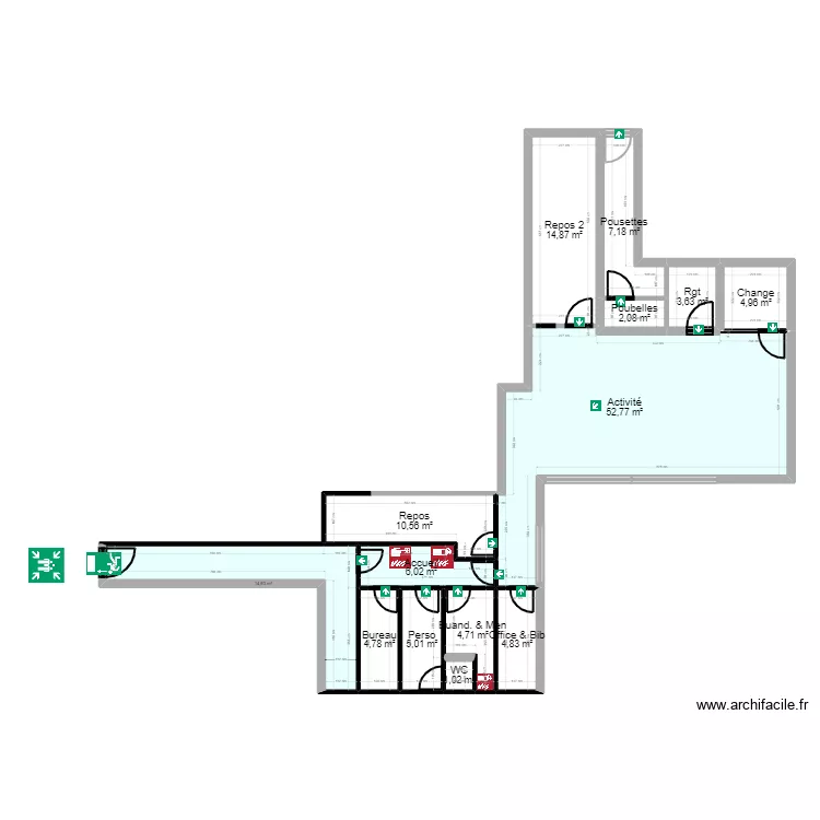 93 Aubervilliers Motte Projet JORDAN evacuation 2.1.1. Plan de 93 Aubervilliers Motte Projet JORDAN evacuation 2.1.1. Plan de
